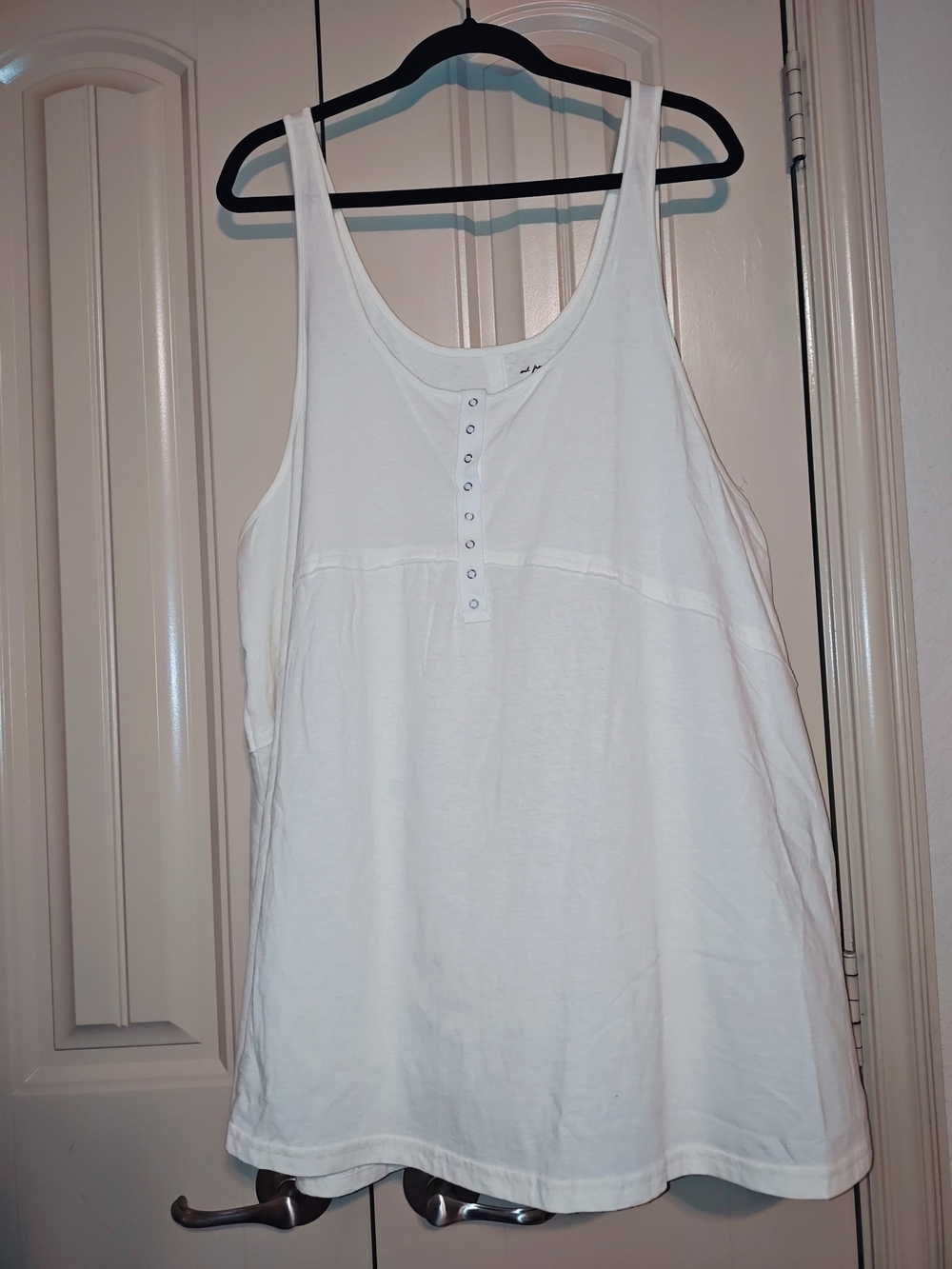 Urban Outfitters Out From Under Cream Henley Y2K Mini dress Indie Tumblr Sz L
